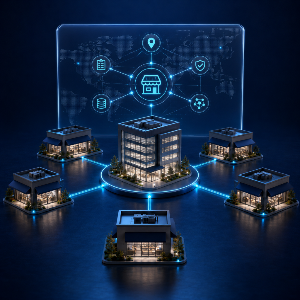 Franchise location AI visibility